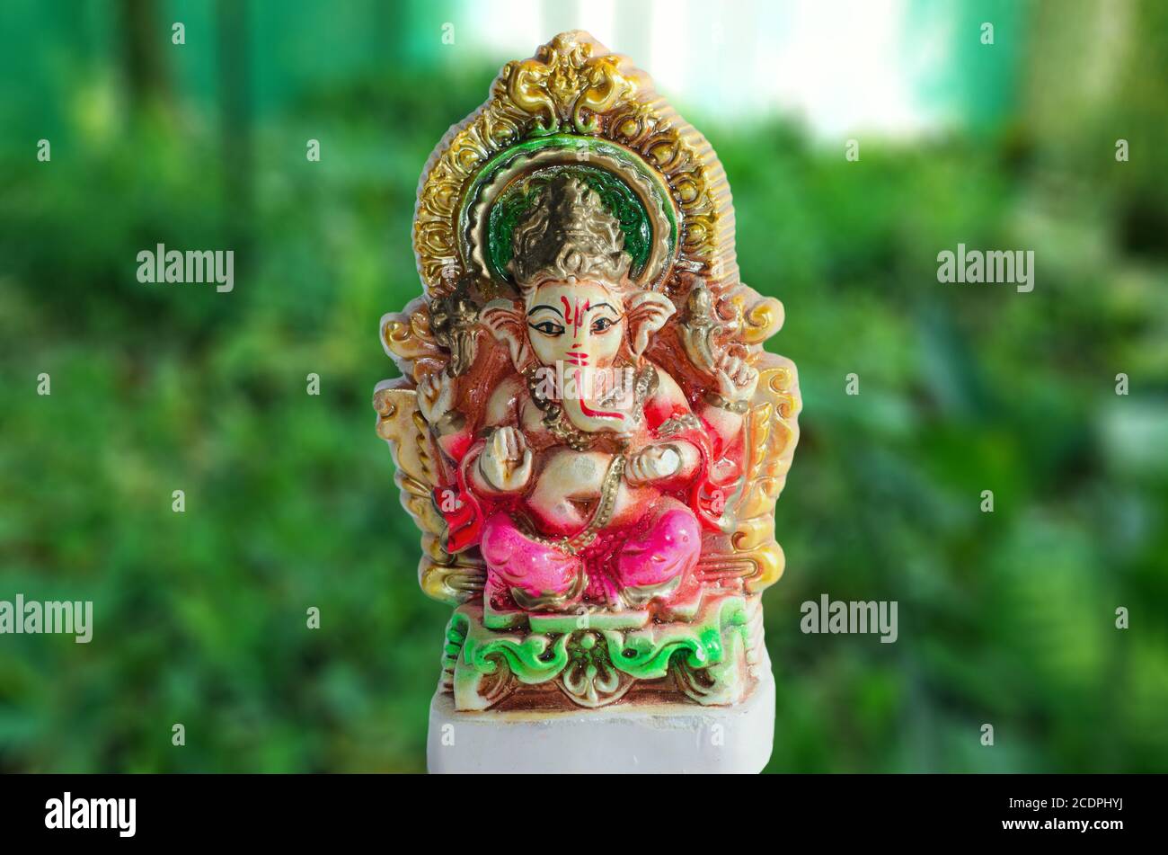 Celebrating the Festival of Lord Ganesha Stock Photo