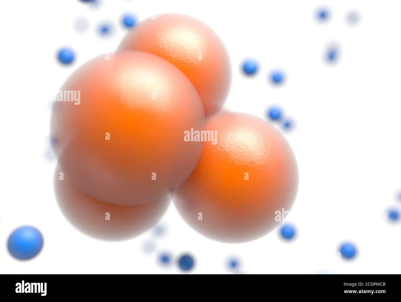 Atoms, Elements or Molecules abstract 3d illustration. Stock Photo