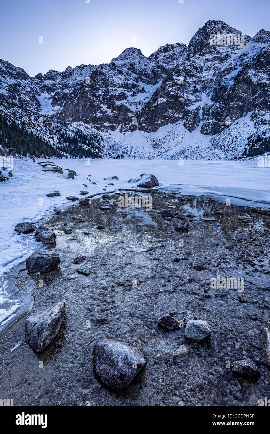 Morskie Oko Mountain Lake In Winter Tatra Mountains In Poland Europe morskie-oko-mountain-lake-in-winter-tatra-mountains-in-poland-europe