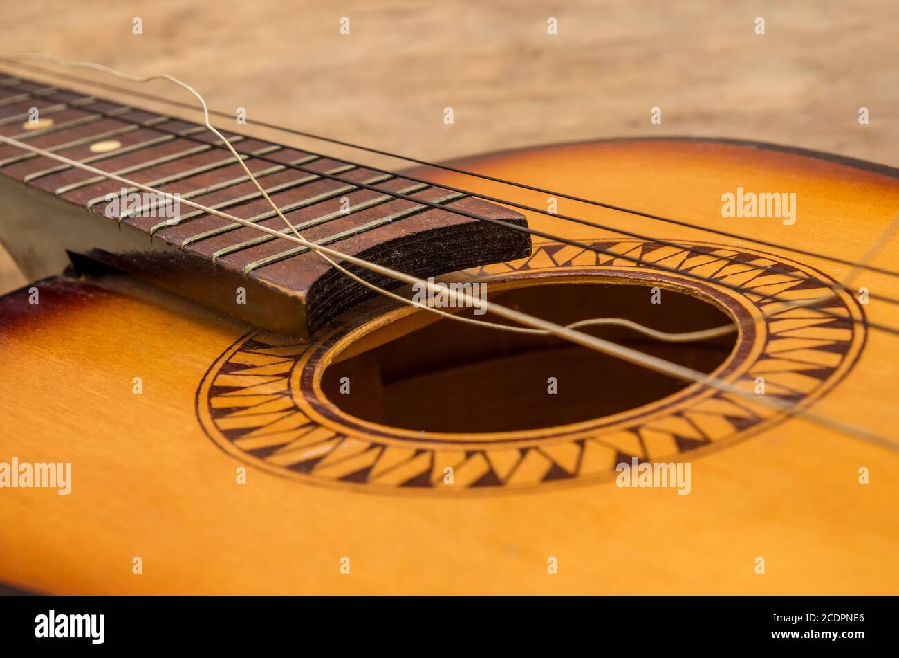Broken guitar strings, guitar repair Stock Photo Alamy