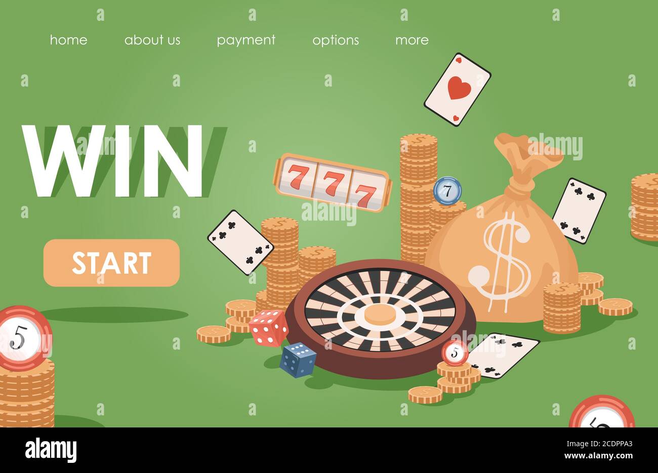 Free Vector  Gamble online casino video game console play flat