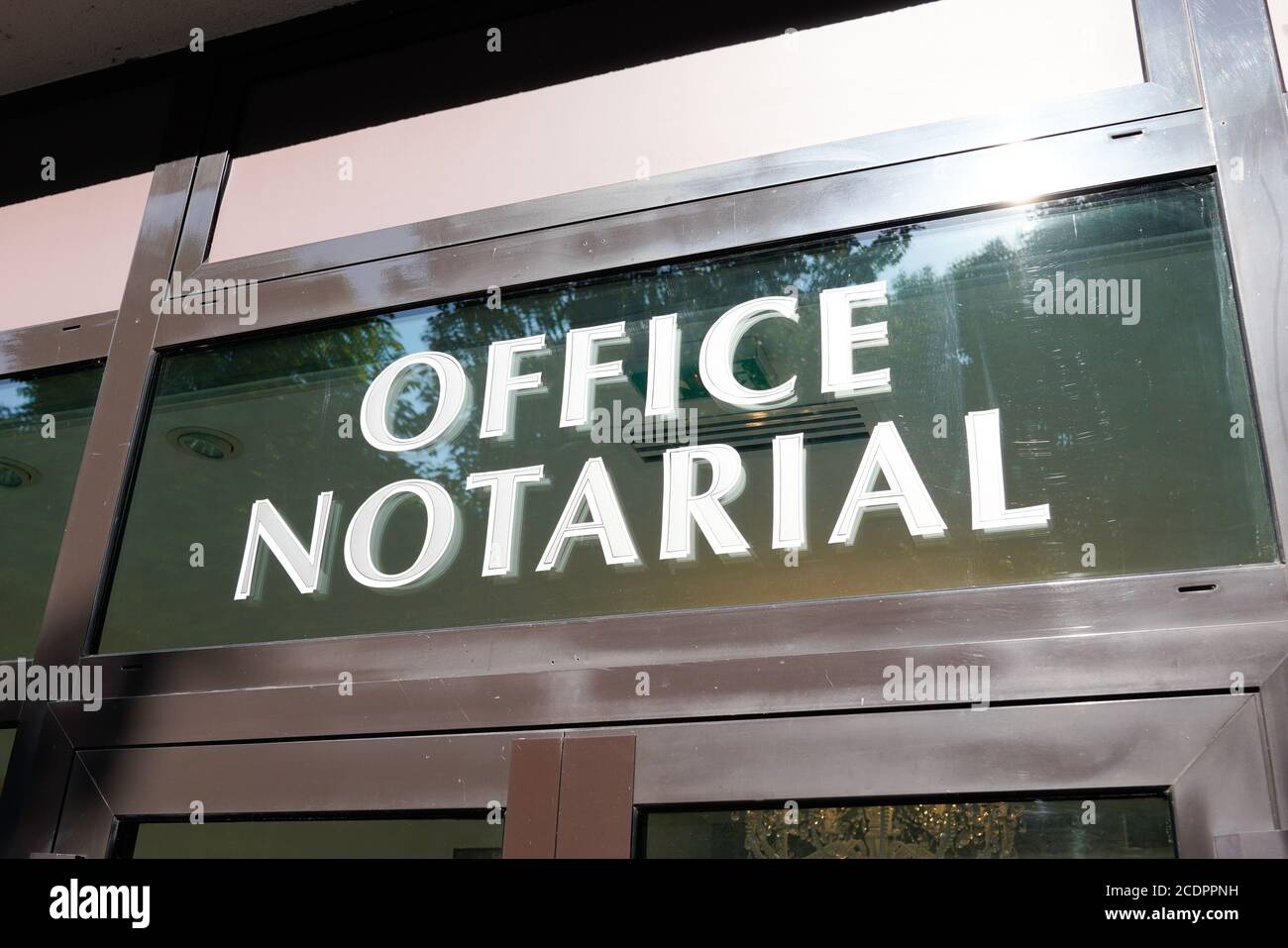 Bordeaux , Aquitaine / France 08 25 2020 office notarial french
