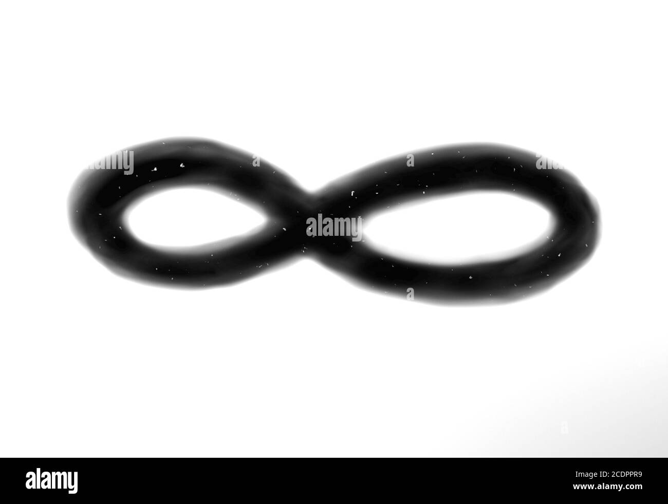 infinity sign with universe stars 3d illustration Stock Photo