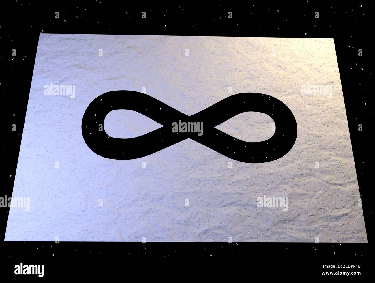infinity sign with universe stars 3d illustration Stock Photo