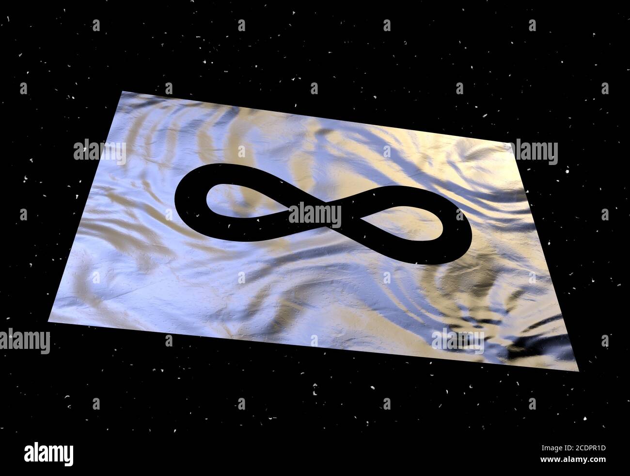 infinity sign with stars 3d illustration Stock Photo