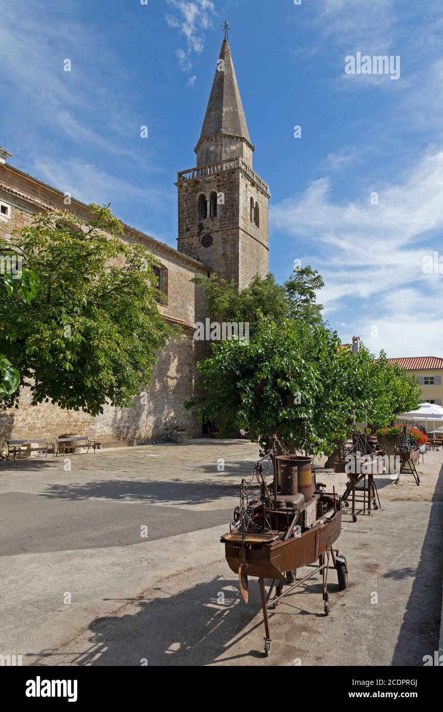 parish church, Groznjan, Istria, Croatia Stock Photo