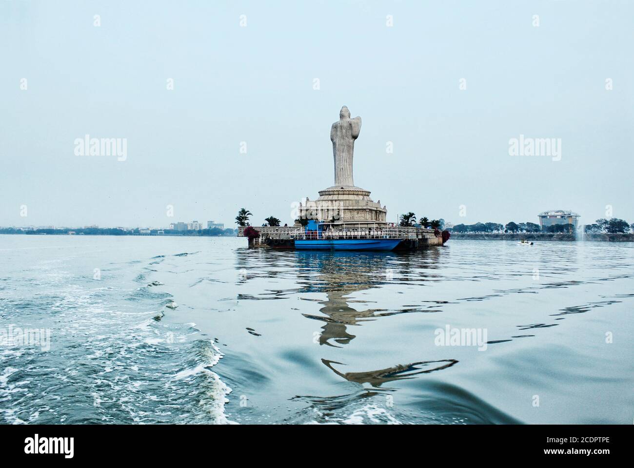 Buddha statue at Hussain Sagar lake, Hyderabad Stock Photo Alamy