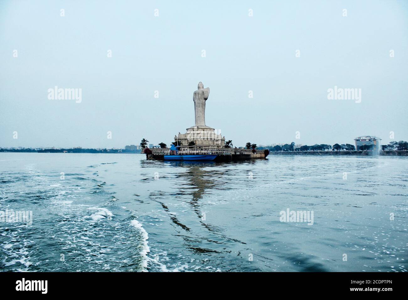 Buddha statue at Hussain Sagar lake, Hyderabad Stock Photo Alamy