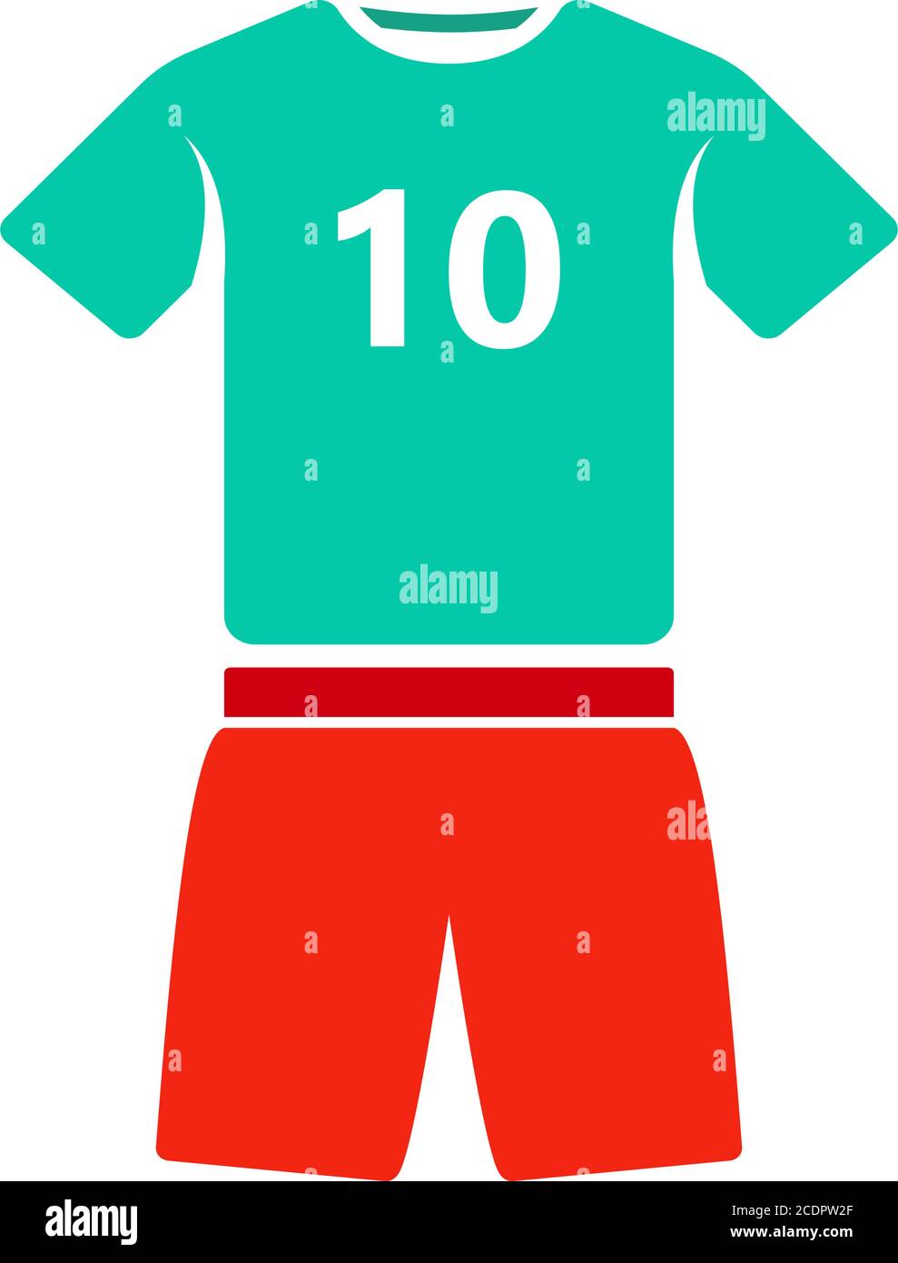 Soccer Uniform Icon. Flat Color Design. Vector Illustration Stock ...