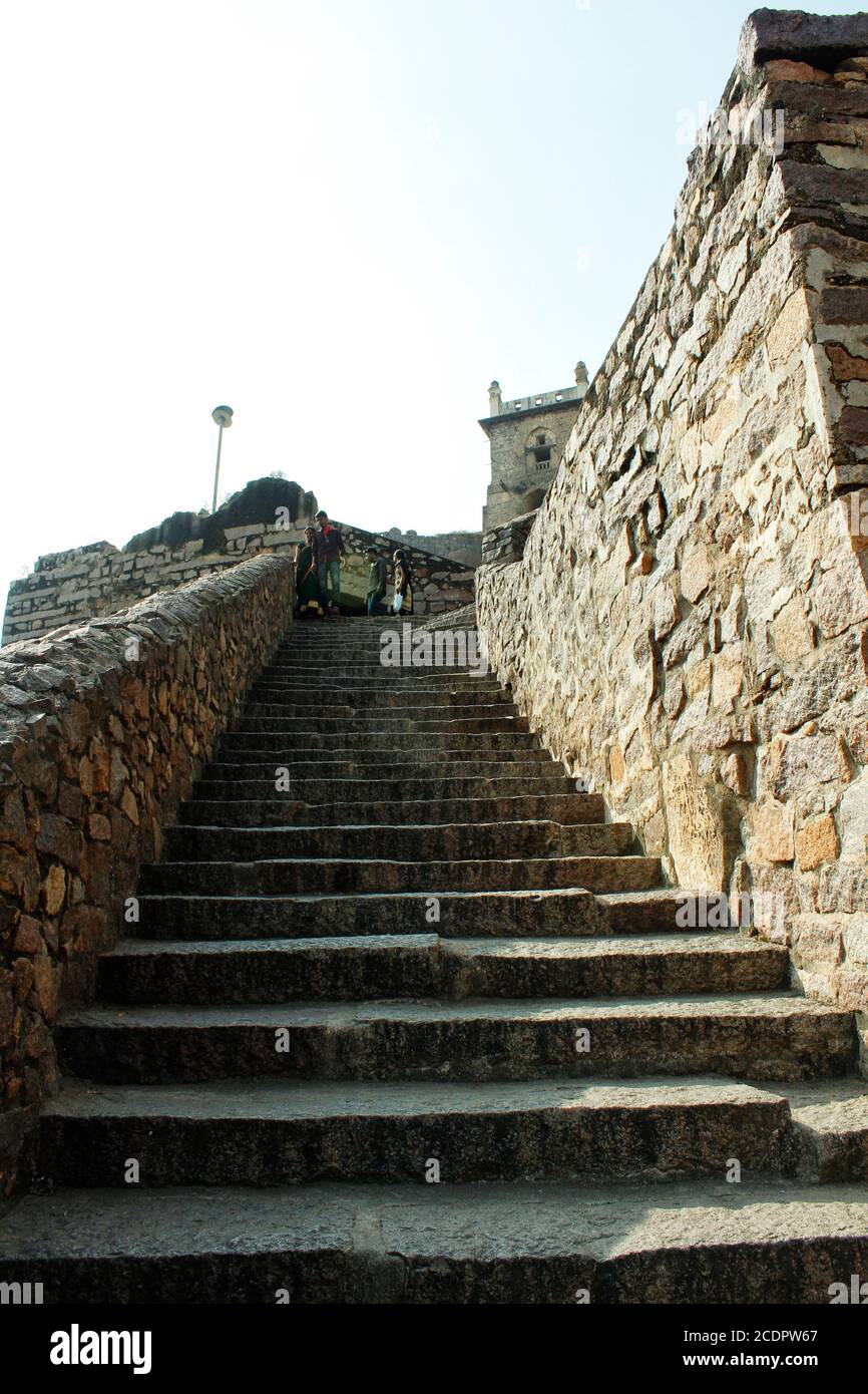 Golconda fort, Hyderabad. Stock Photo