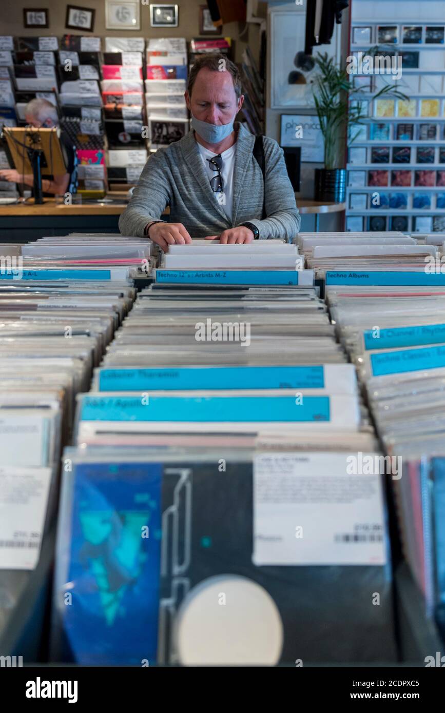 London Uk 29 August 2020 A Customer Browses Music In Phonica Records Analogue Music Fans Visit Independent Record Shops In Soho To Celebrate Vinyl Music On The Rescheduled 13th Record Store Day Full features, including interviews and tracklists alamy