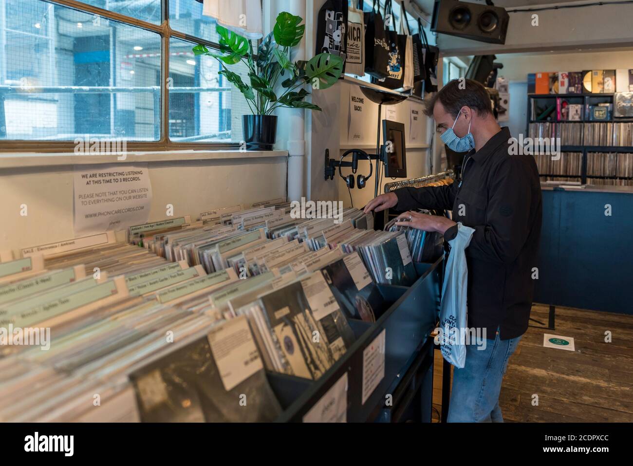London Uk 29 August 2020 A Customer Browses Music In Phonica Records Analogue Music Fans Visit • london's leading independent record shop phonicarecords.com. alamy