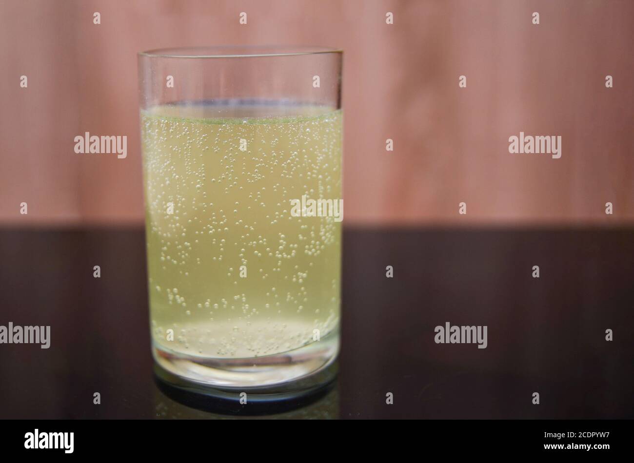 effervescent Tablet dissolved in water, the concept of health Stock Photo
