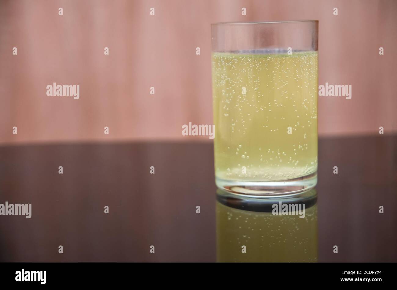 effervescent Tablet dissolved in water, the concept of health Stock Photo