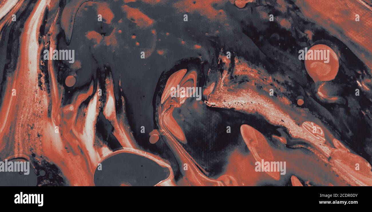 Dark gray and red paint layers. Fractal patterns. Background texture Stock Photo