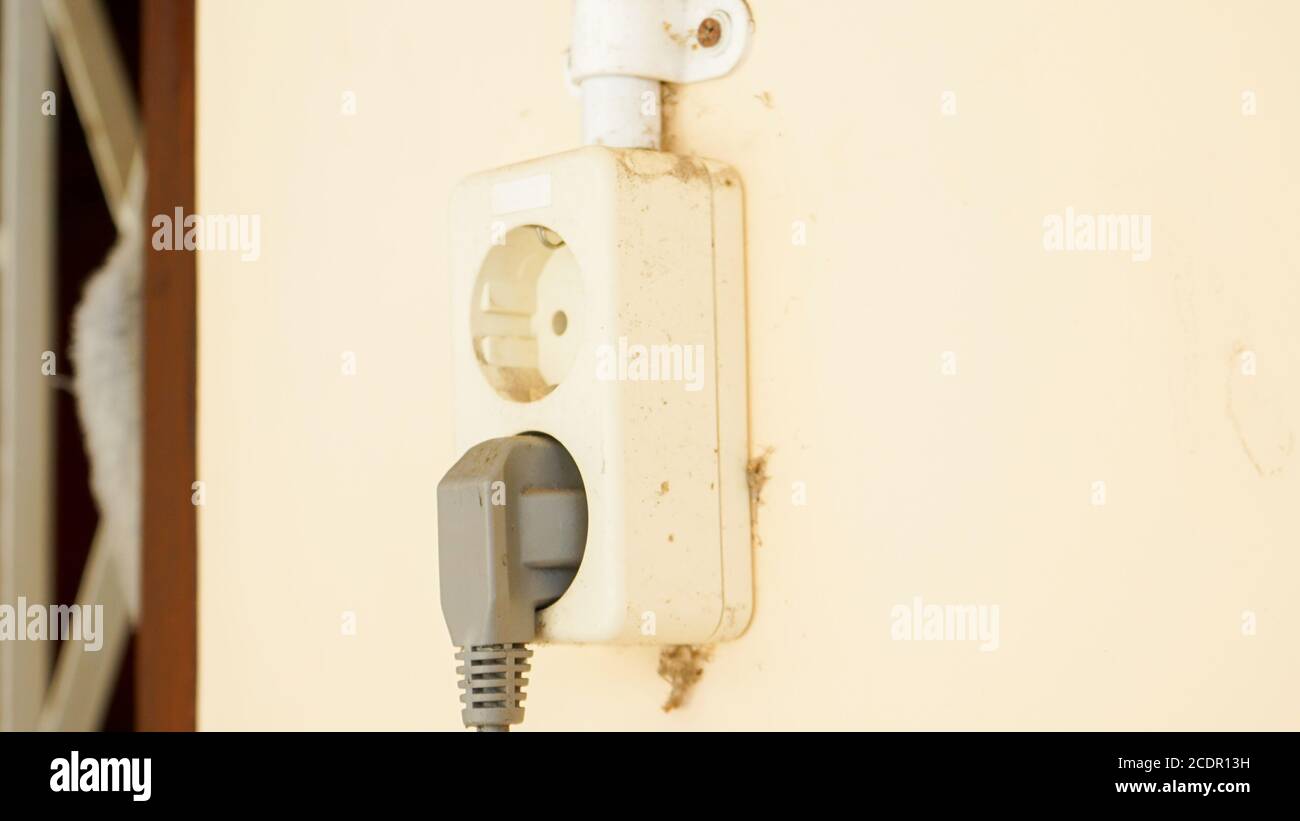 Close up of the power plug Stock Photo