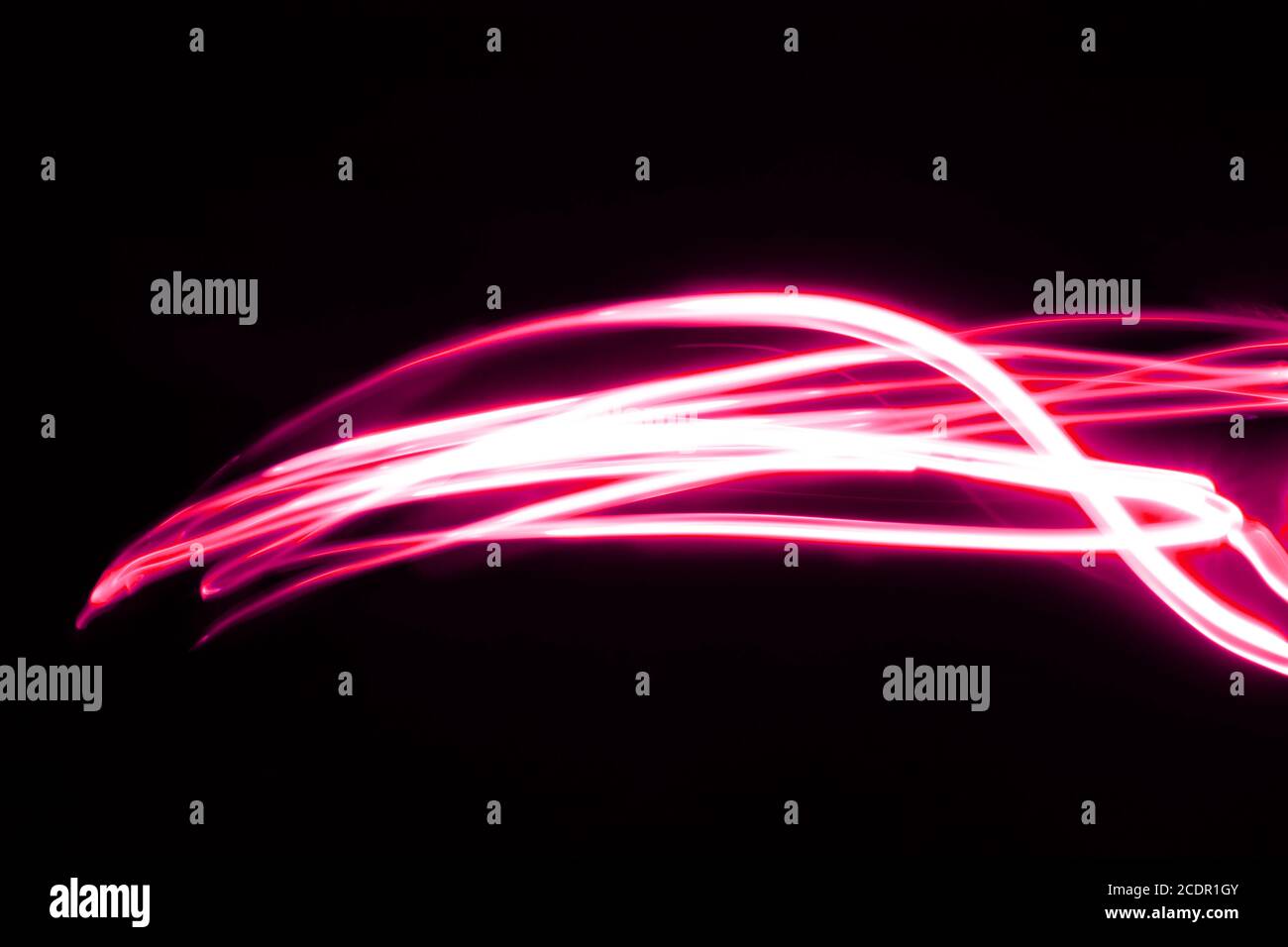 Futuristic overlay light pattern.Abstract neon lights trails in the