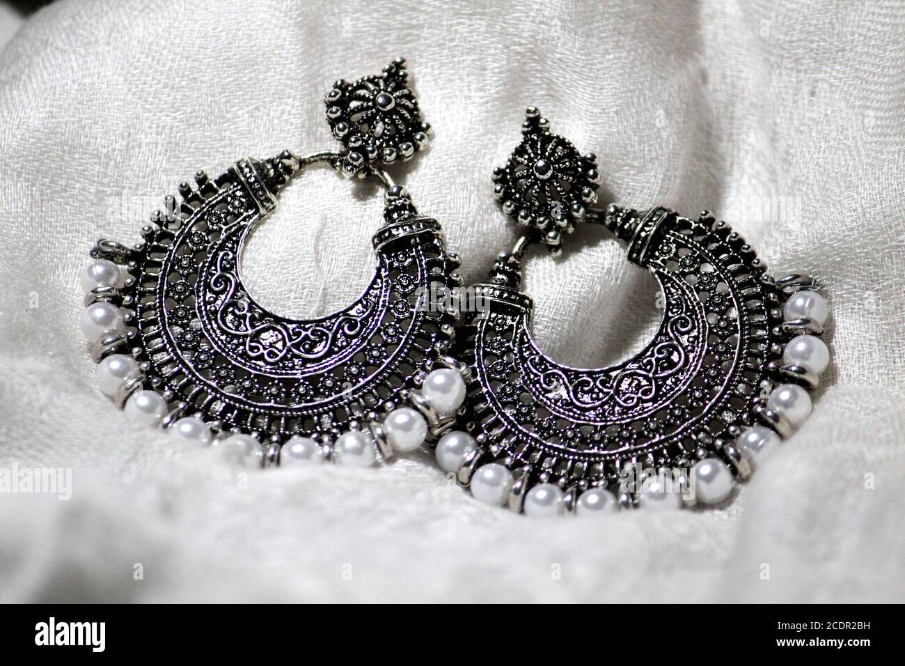 Ethnic Indian earrings Stock Photo Alamy