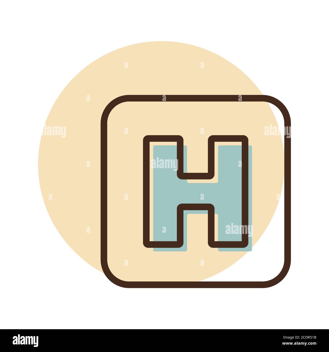 Hospital vector icon. Medicine and healthcare, medical support sign ...