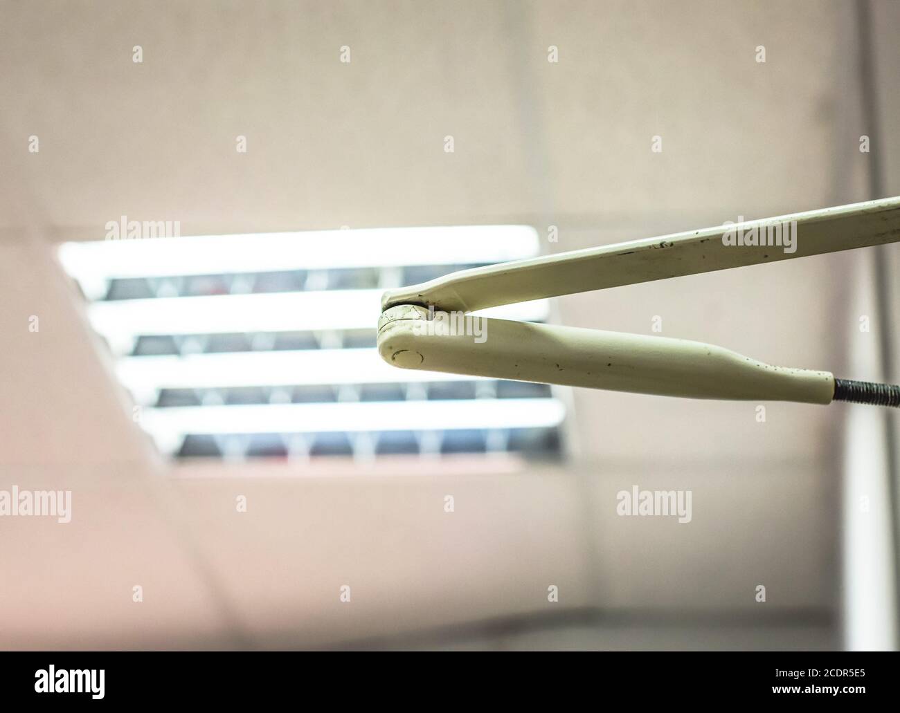 Door closers, door closer connection lever. Door accessory device Stock