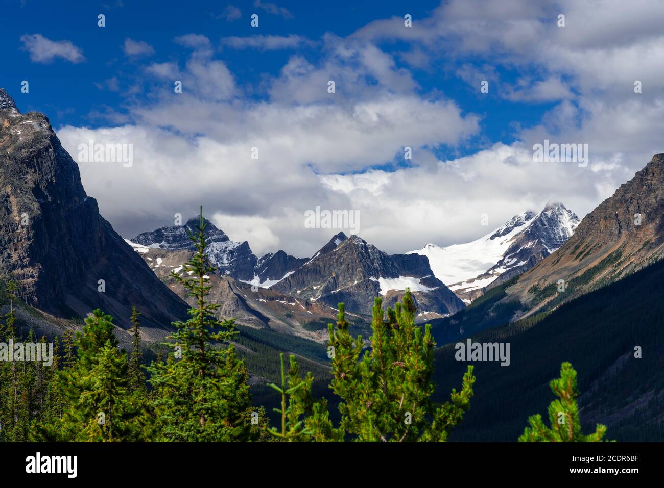 A mountain scenic in Jasper National Park, Alberta, Canada. Stock Photo