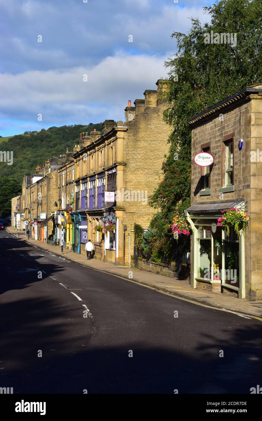 Market Street, Hebden Bridge, Calderdale, West Yorkshire Stock Photo