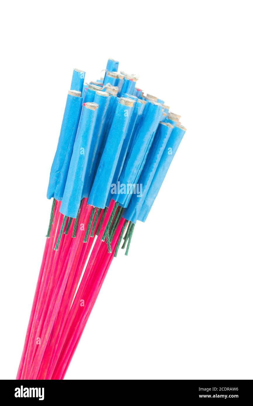 Group fire arrows for New years eve Stock Photo
