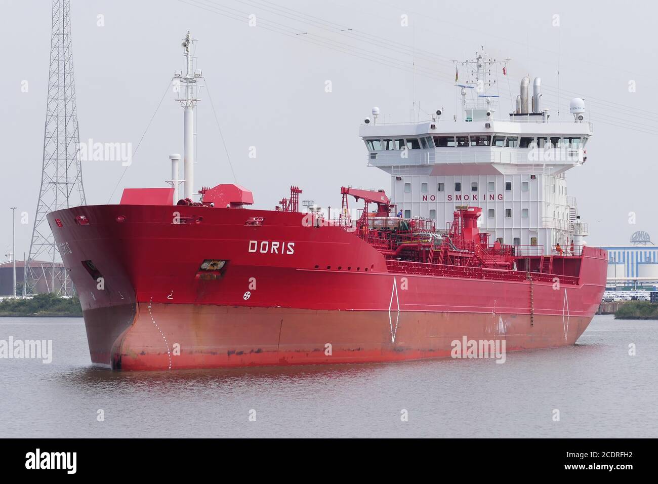 The tanker Doris will leave the port of Emden on August 1, 2020. Stock Photo