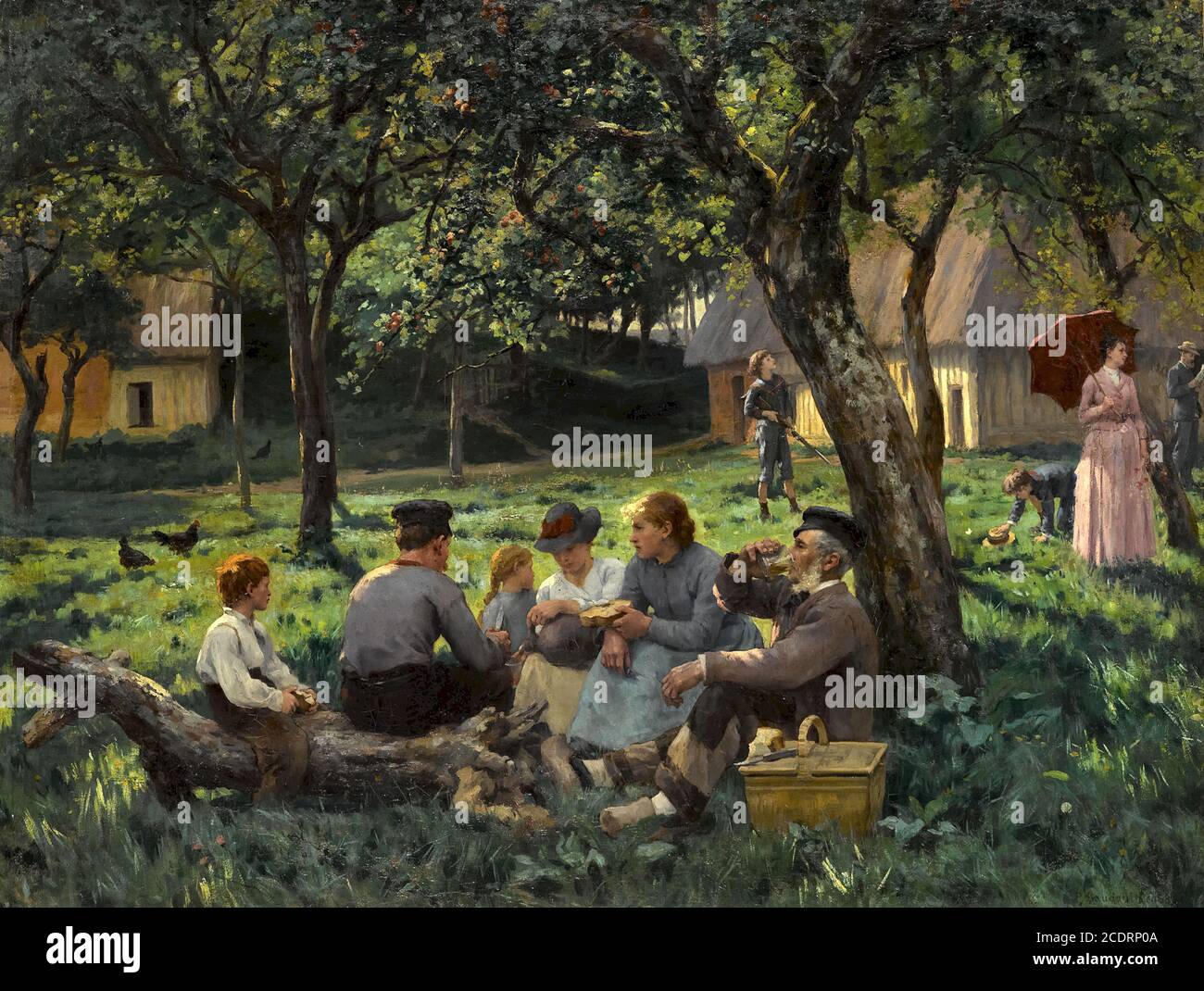 Baudouin Paul Albert - La VILLégiature - French School - 19th  Century Stock Photo