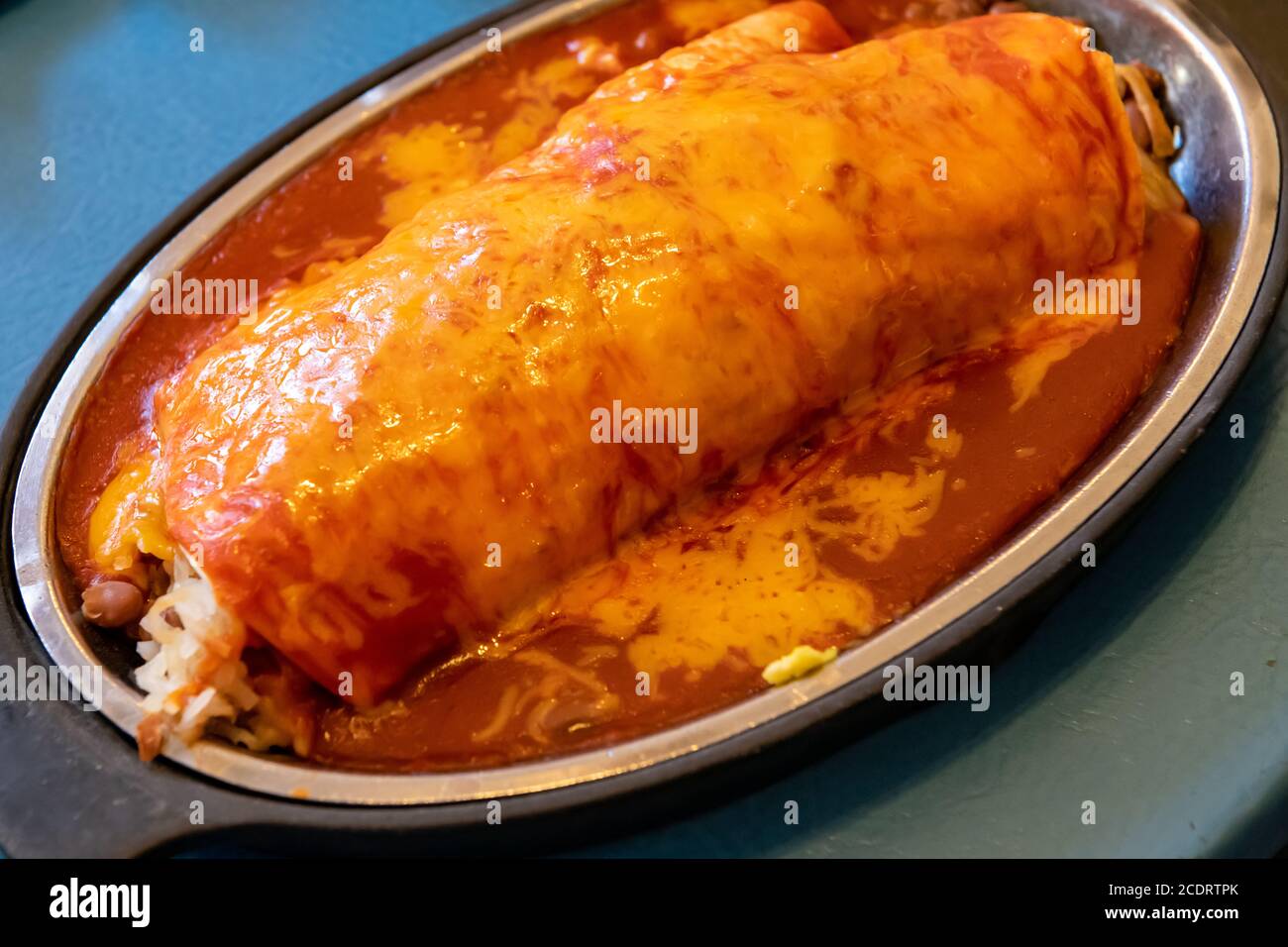 Breakfast burrito at Tia Sophias Restaurant in Santa Fe, New Mexico Stock Photo Alamy