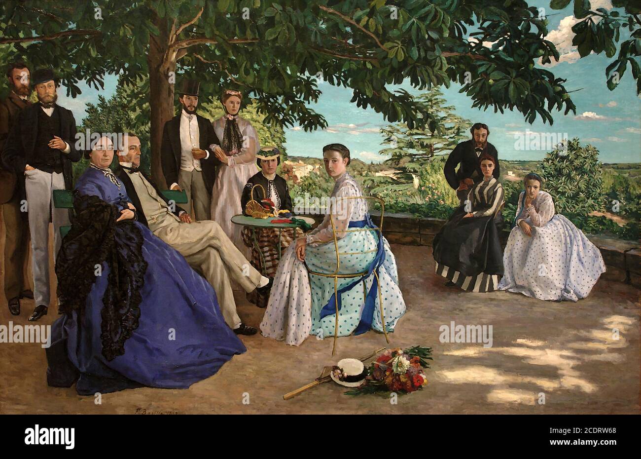 Bazille Jean FréDéric - the Artist's Family - French School - 19th  Century Stock Photo