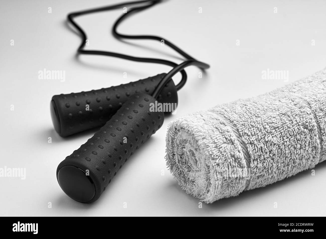 Skipping Rope and Towel Stock Photo