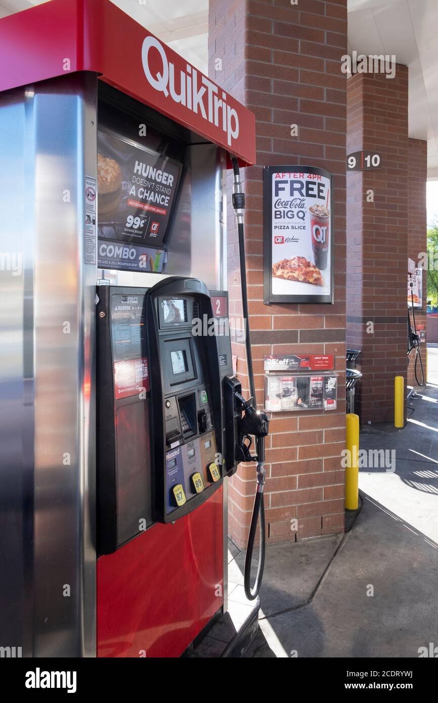 QuickTrip gas station pump, Arizona, USA Stock Photo