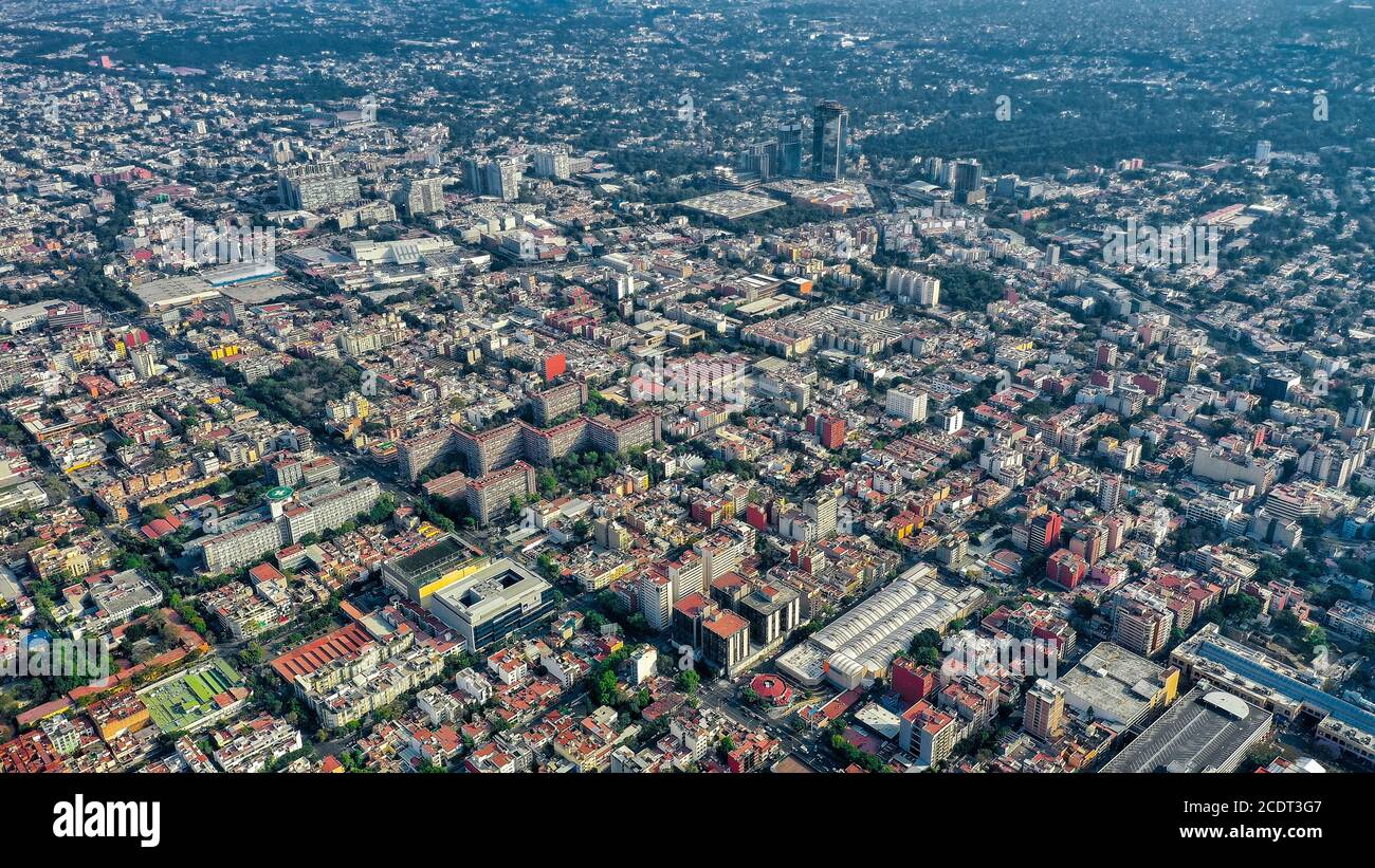 Aerial view of Mexico City Stock Photo