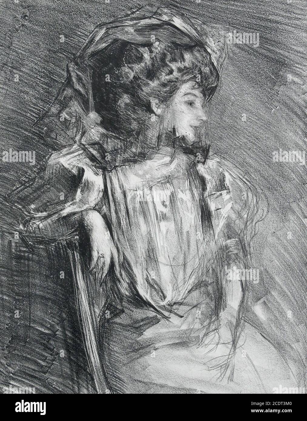 Seated lady with a hat hi-res stock photography and images - Alamy