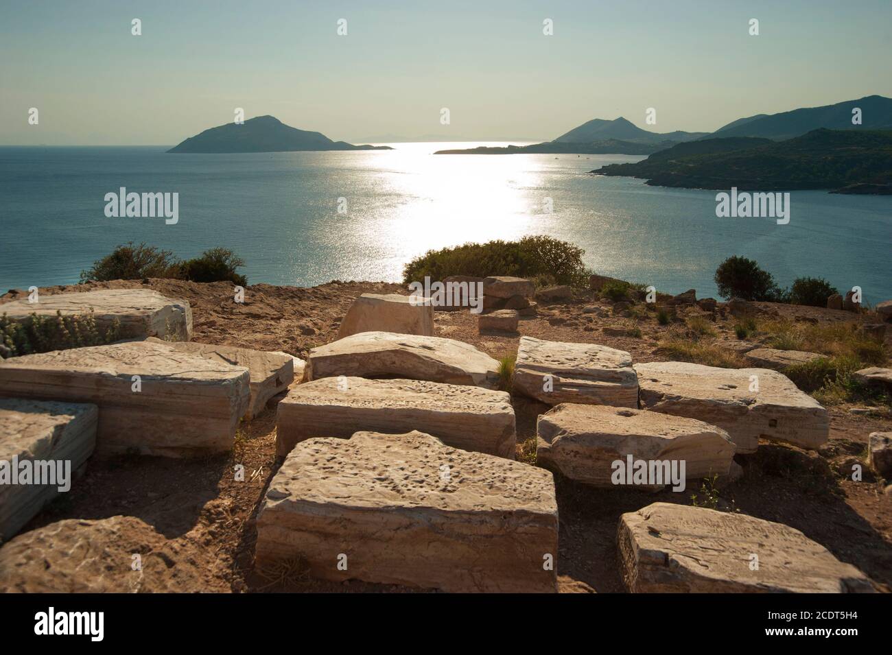 Cape Sounion Temple of Poseidon, Athens Greece Stock Photo - Alamy