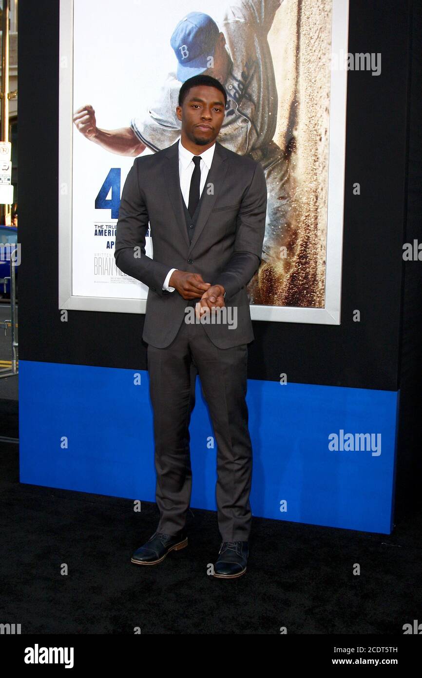 LOS ANGELES - APR 9: Chadwick Boseman arrives at the 
