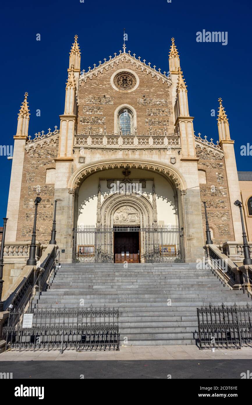 The St. Jerome Royal Church (or Hieronymus Monastery) in Madrid, Spain, Europe Stock Photo
