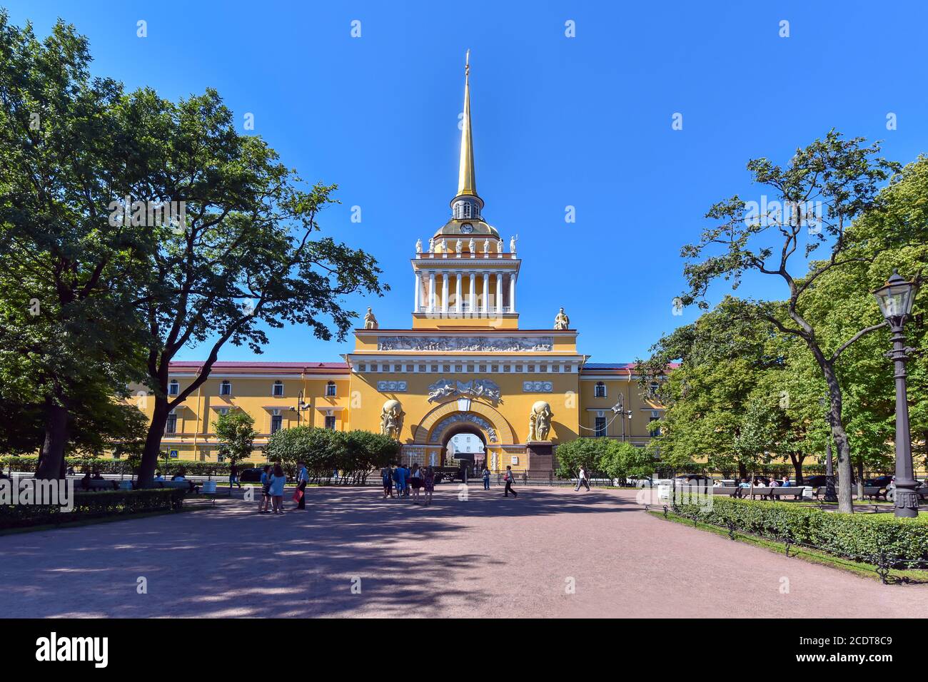 The building of the main Admiralty of St. Petersburg is one of the masterpieces of architecture Stock Photo