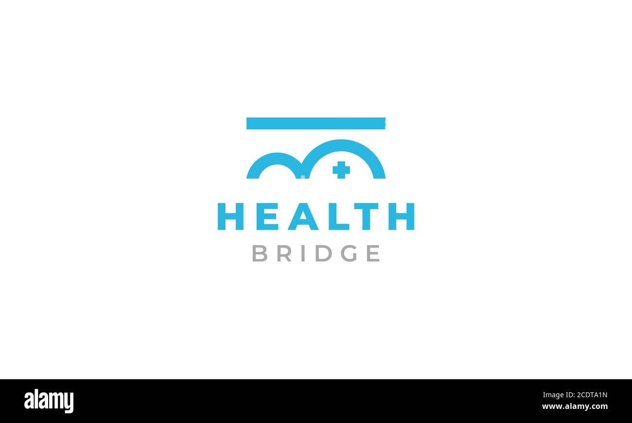 bridge health care medical life logo design Stock Vector Image & Art