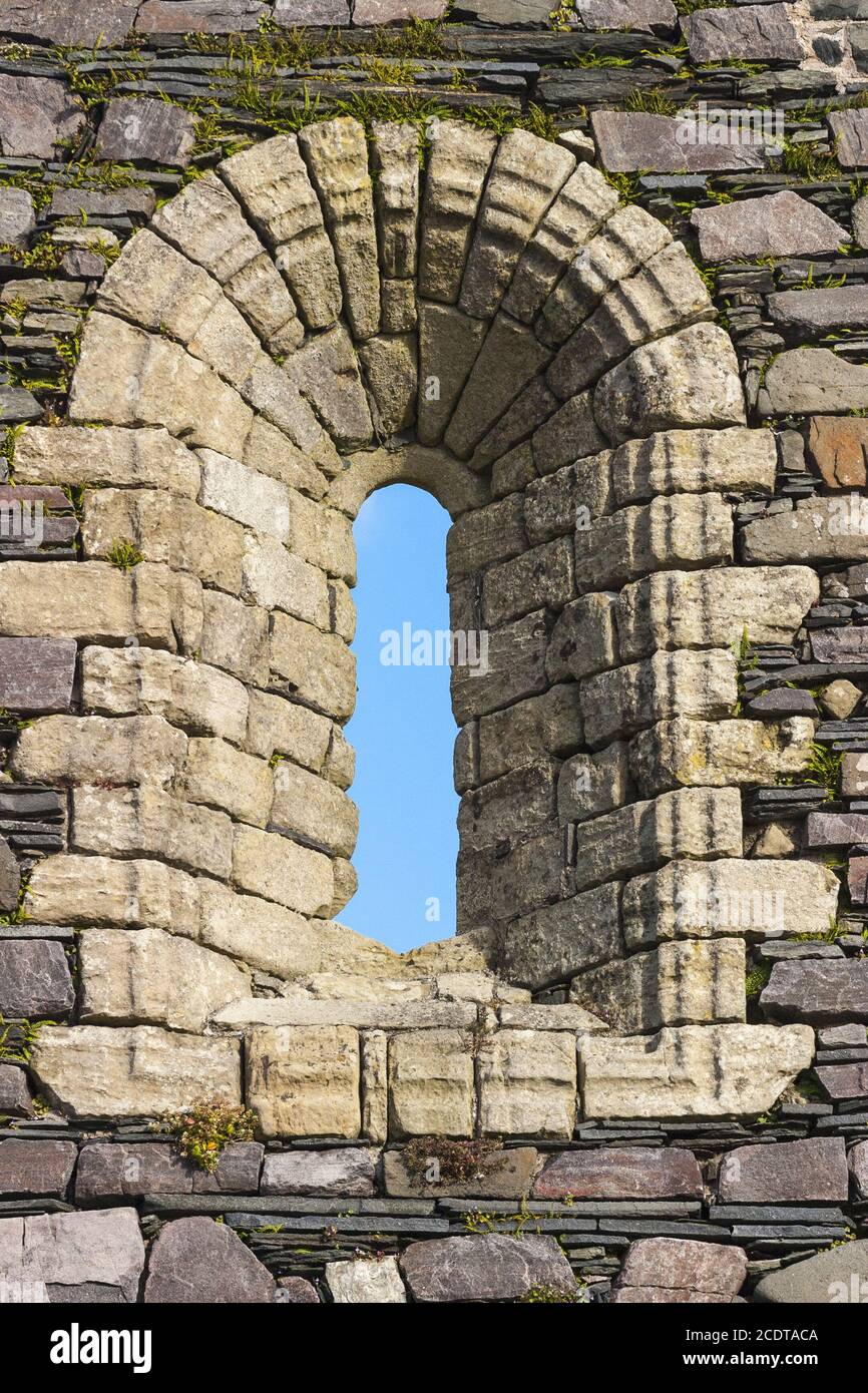 Window niche in a old abbey Stock Photo