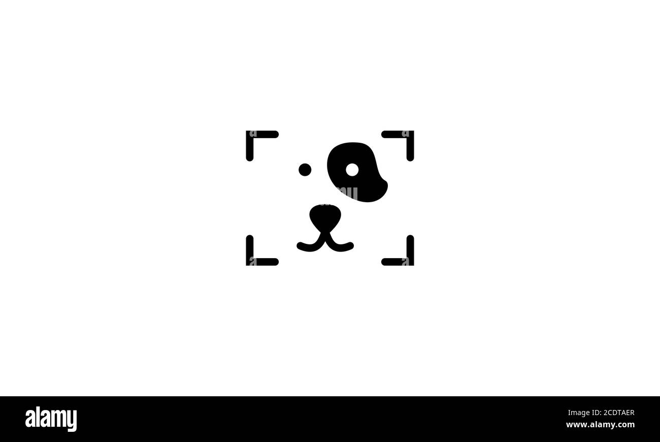 dog Dalmatian photo  logo design Stock Vector