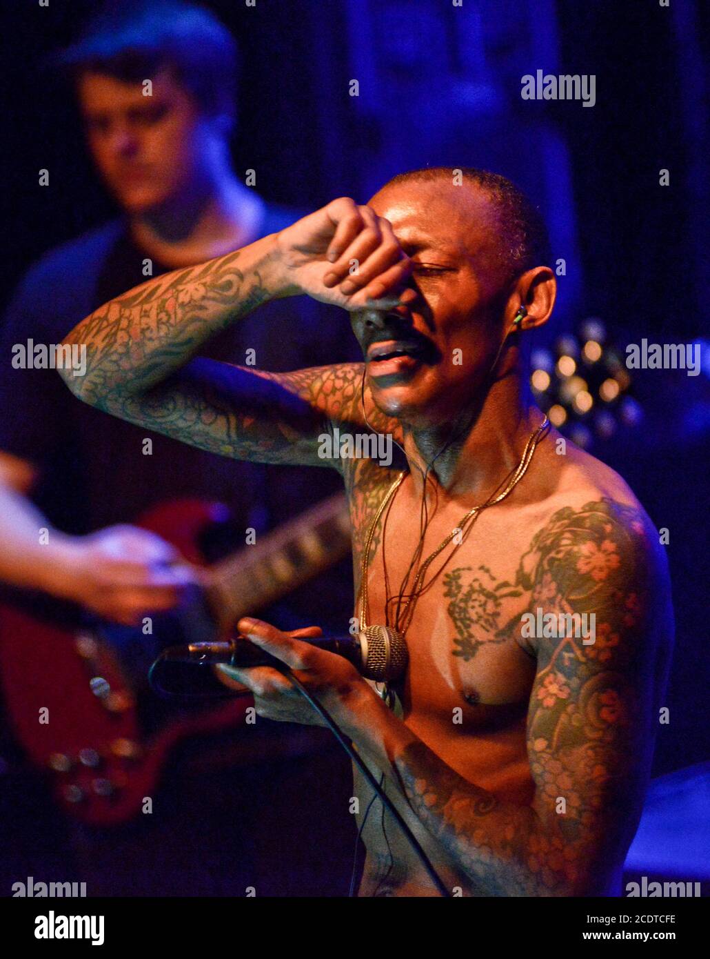 Tricky performing live Stock Photo