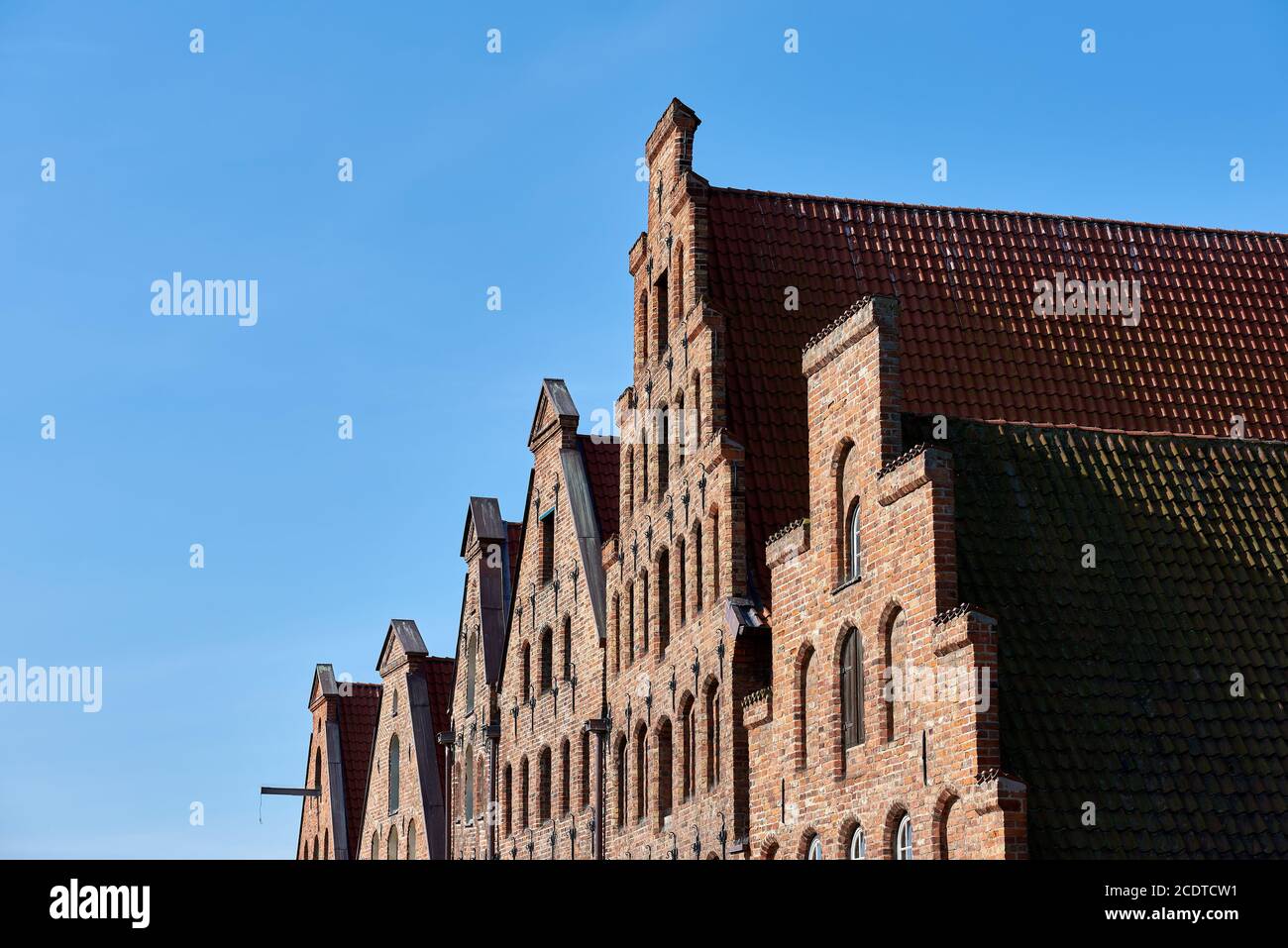 Salt Storehouses near Holsten Gate, Lübeck, Germany Stock Photo