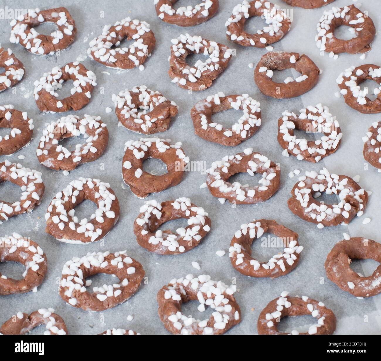 Christmas cookies in Christmas time in detail. Photographed Stock Photo