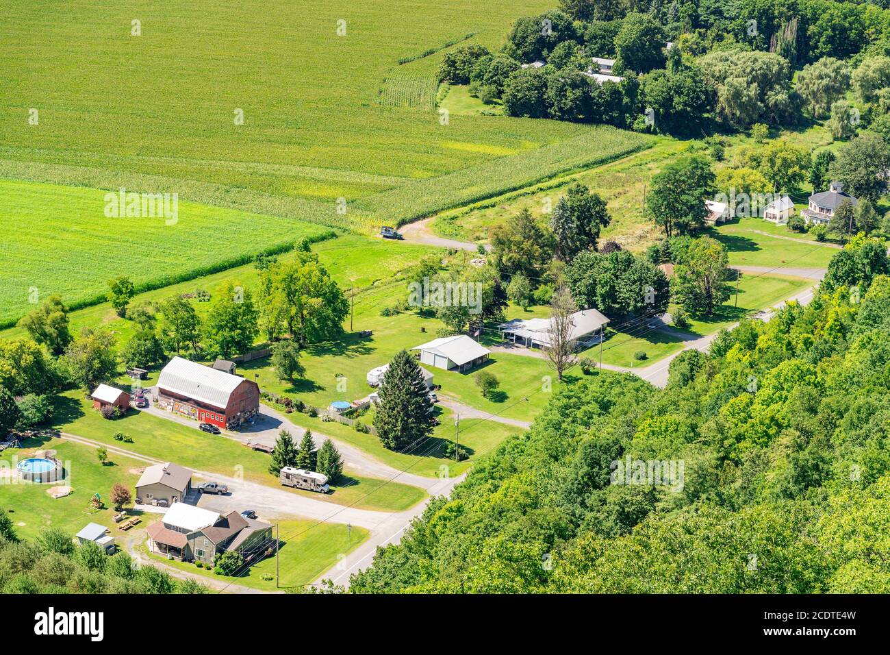 Arial Views of New York State Farms Stock Photo Alamy