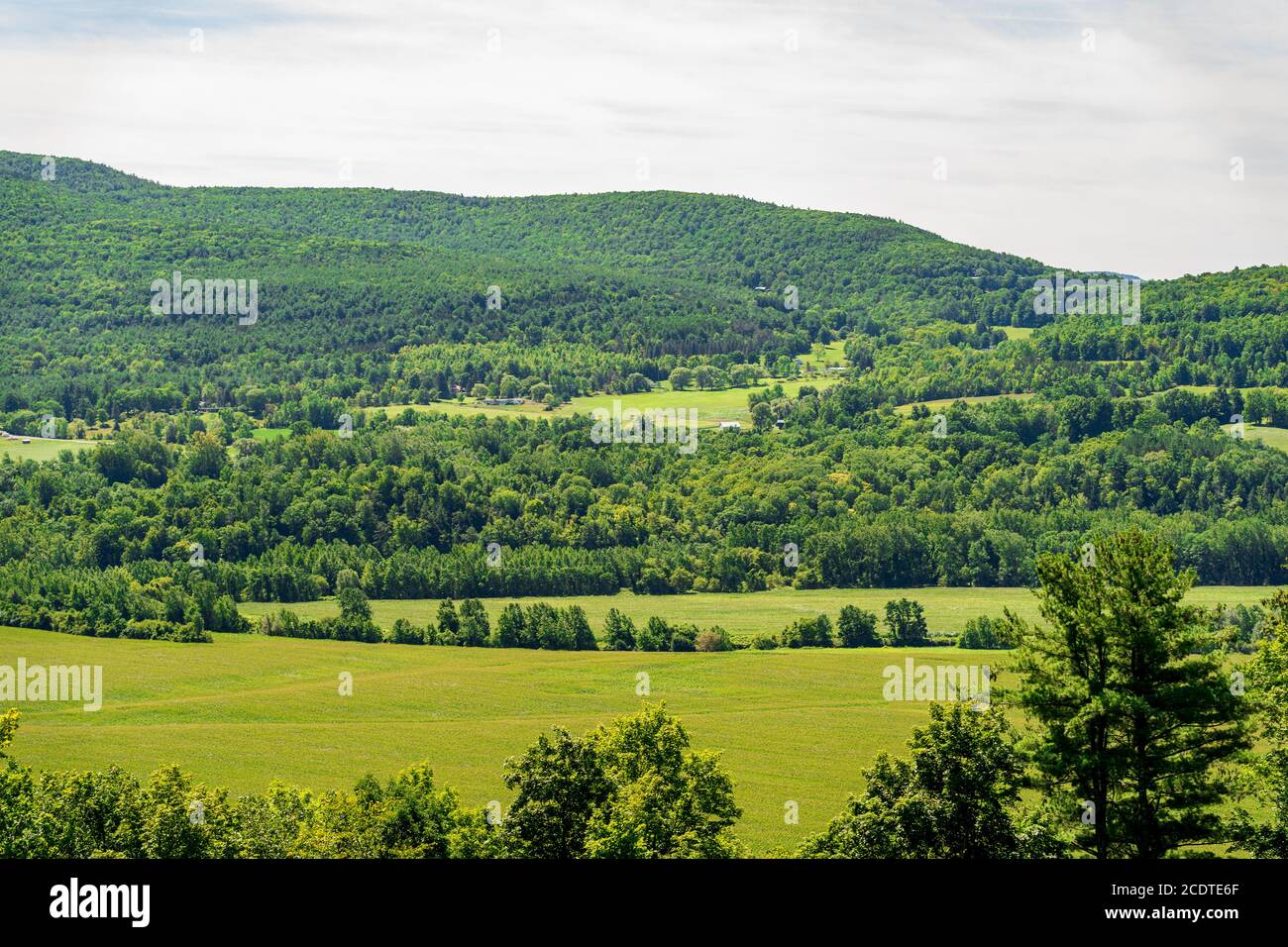 Scenic Green Landscape in Upstate New York. Stock Photo