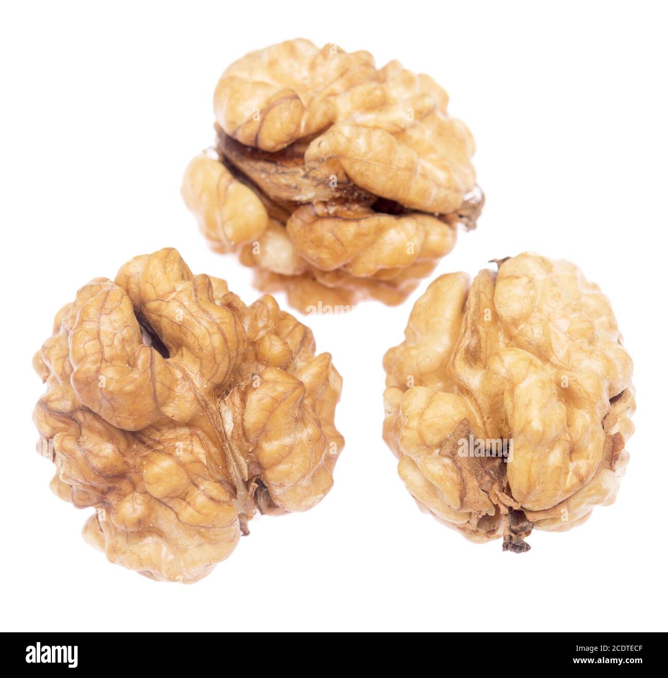 Walnuts on white Stock Photo