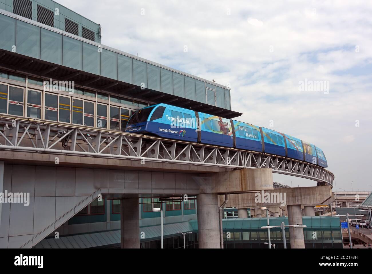 Terminal link train, Toronto, Pearson airport Stock Photo