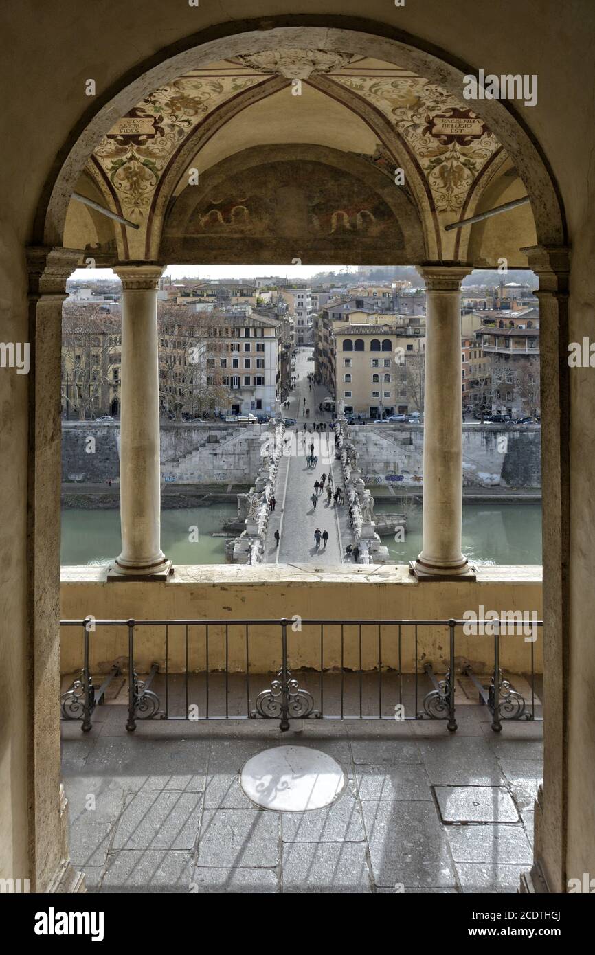 view fron the Castle of the holy Angel Stock Photo